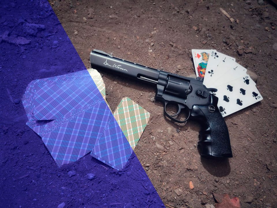 Cartes à jouer représentant la dernière partie de poker de Bill Hickok