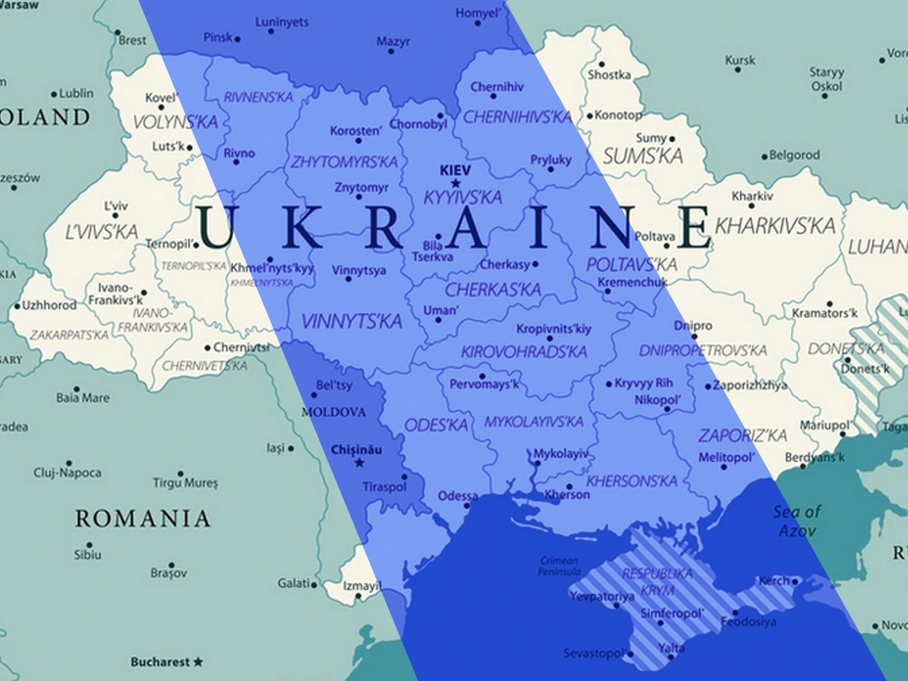 carte géographique de l'Ukraine