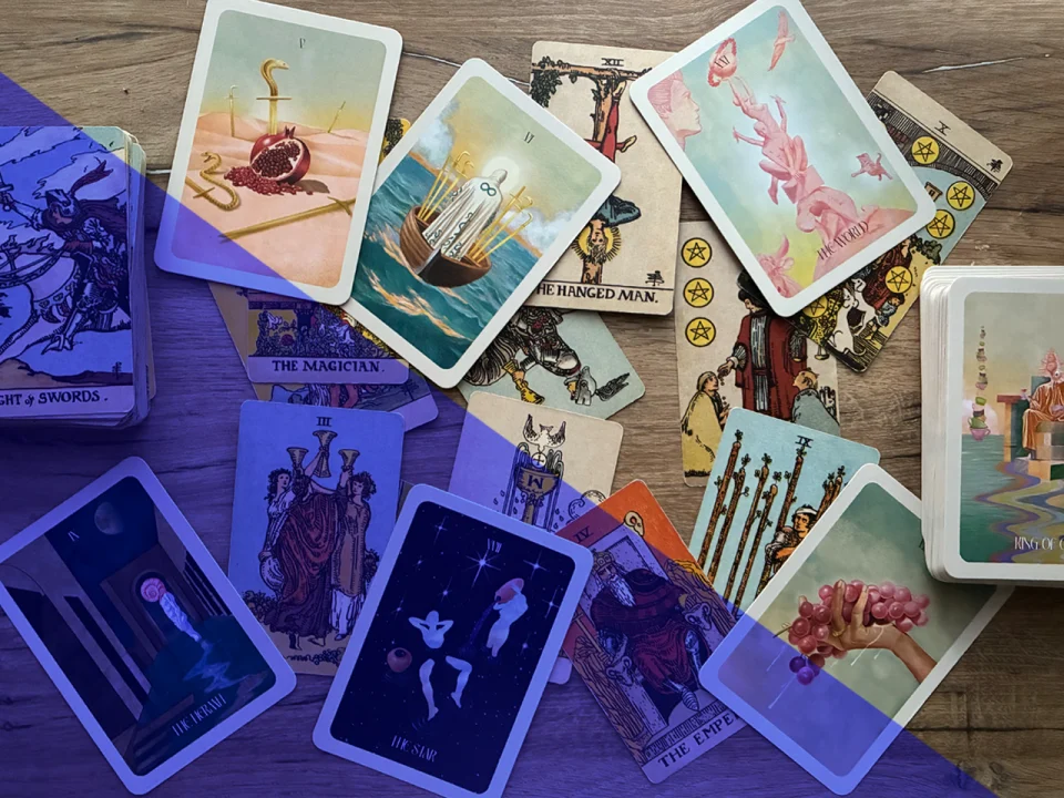 Différentes cartes de tarots Rider-Waite Smith